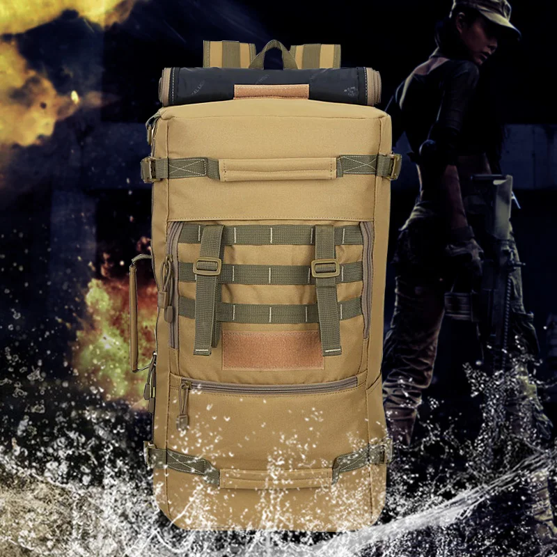 Новый нейлоновый 50L альпинистский походный военный тактический рюкзак для