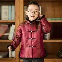 boy children tang suits traditional beijing chinese top sets long sleeve chinese new year ethnic style clothing
