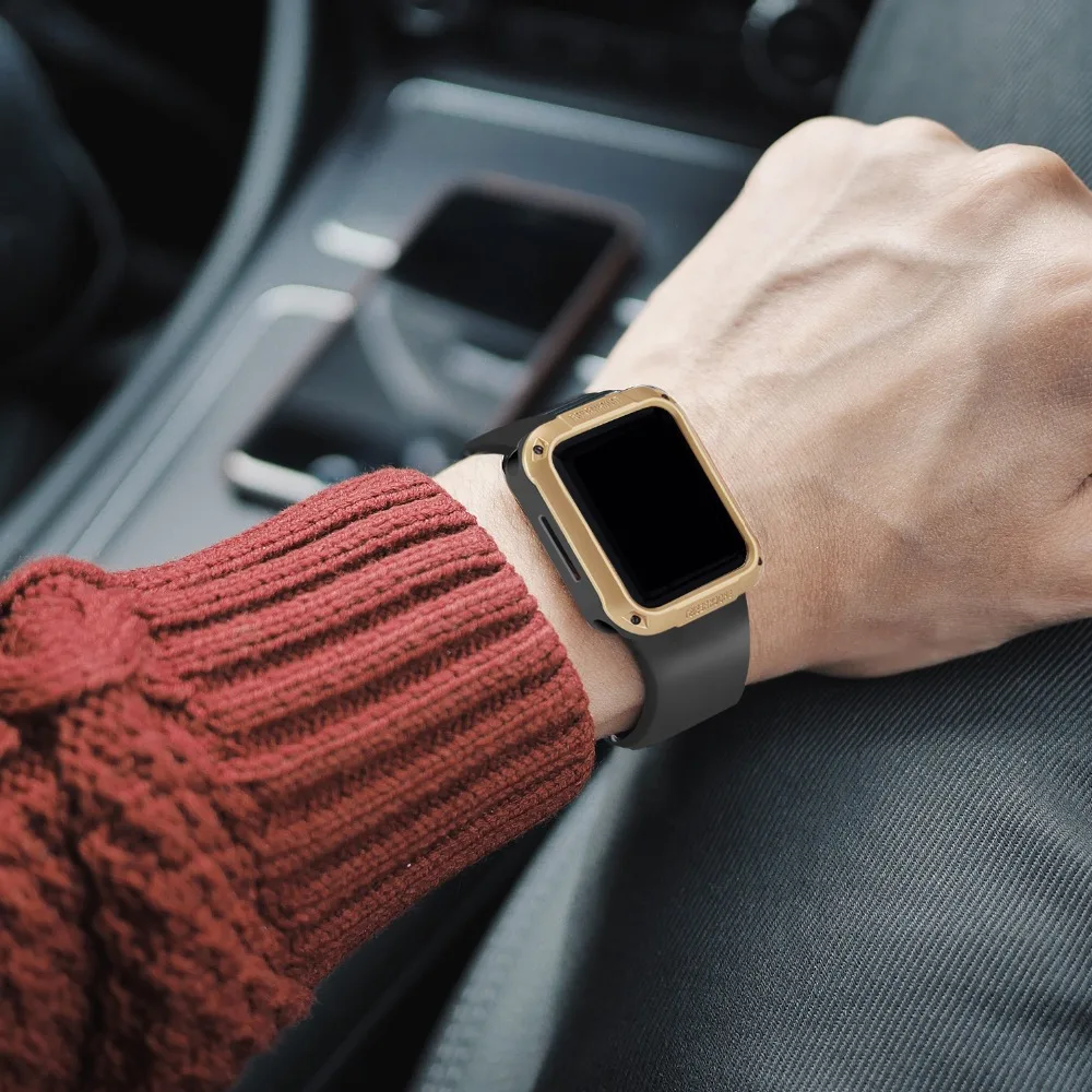 SGP защитный чехол Крышка для Apple Watch 4 5 44/40 мм прикрепляющийся к чехол для наручных часов iwatch серии 3/2/1/42 38 мм Мужские и женские часы, аксессуары
