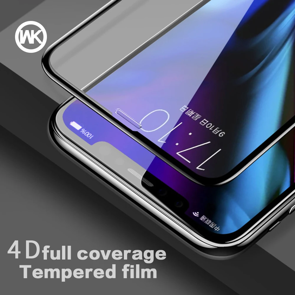 WK закаленное стекло для iPhone XS Max защита экрана полное Защитное XR 6 6S 7 8 Plus X |