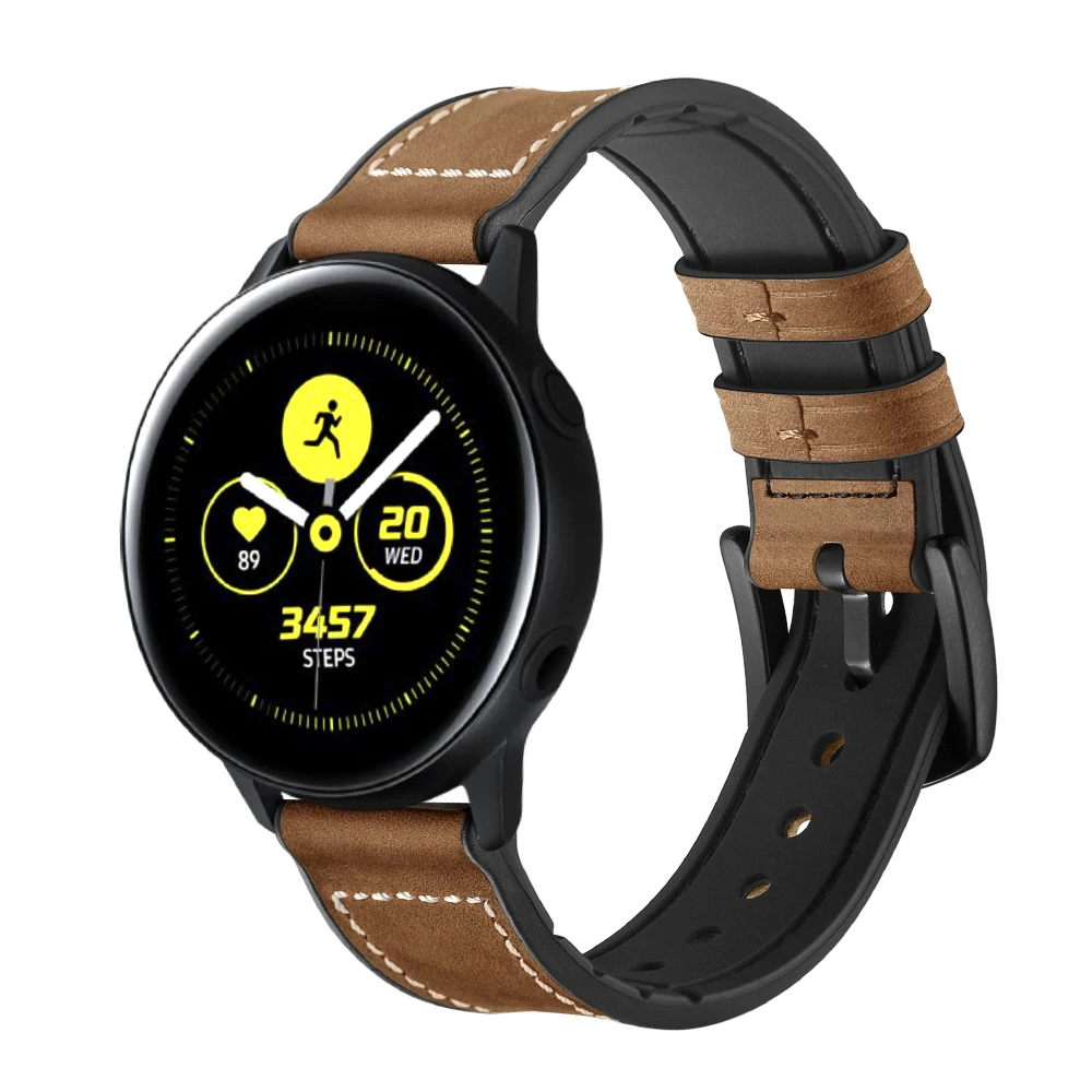8 цветов силиконовый ремешок из натуральной кожи для samsung Galaxy Watch активный Камуфляжный узор наручный браслет ремешок для часов