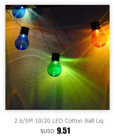 4 Colors 20Pcs/lot Led Cotton Ball String Light LED Garland Fairy Lights Christmas Lights For Party Wedding Bedroom Decoration