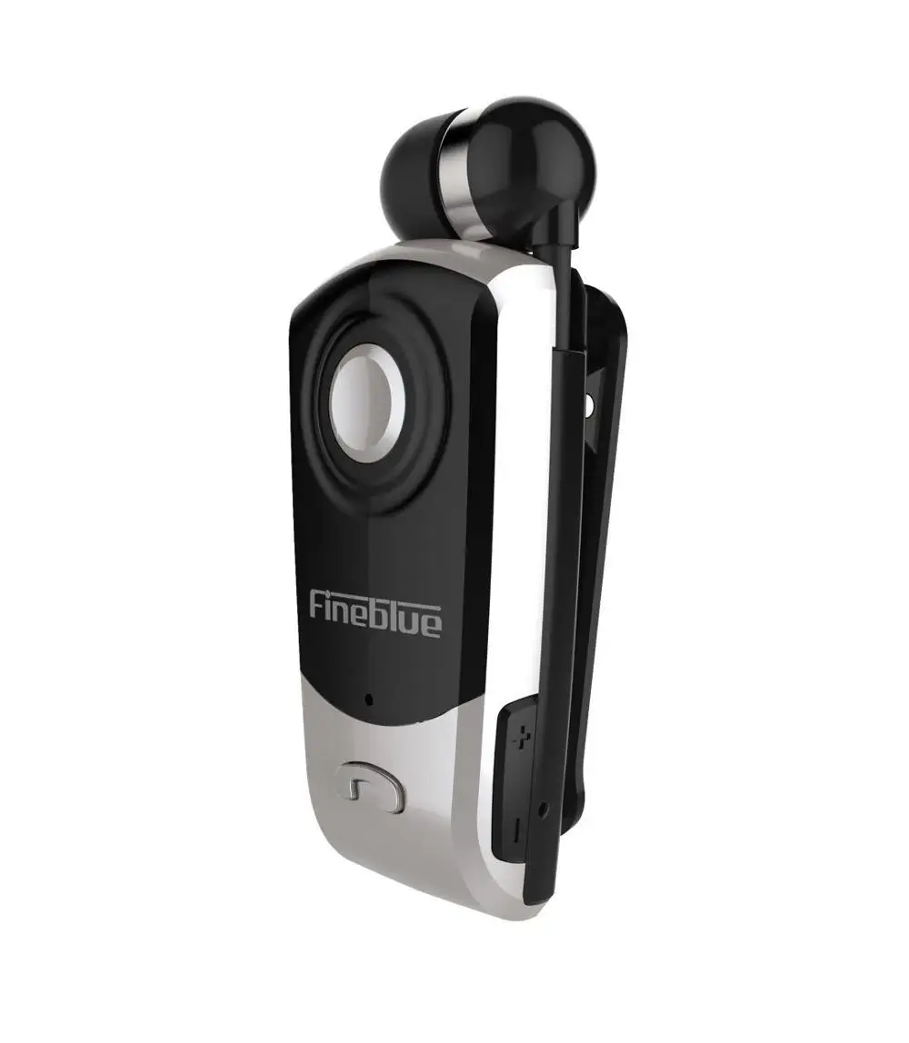 Серебристый Fineblue F960 bluetooth беспроводная гарнитура для наушников+ микрофон+ зажим для смартфонов Прямая - Цвет: Серебристый