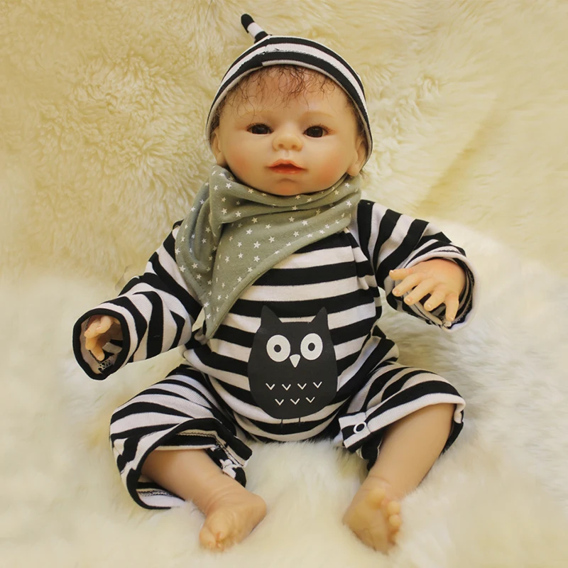 Nicery 20 дюймов 50 см кукла Bebe Reborn мягкая силиконовая игрушка для мальчиков и девочек