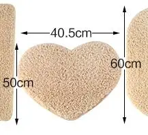 Высококачественный мягкий коврик для кухни плюшевый с сердечками пола входной