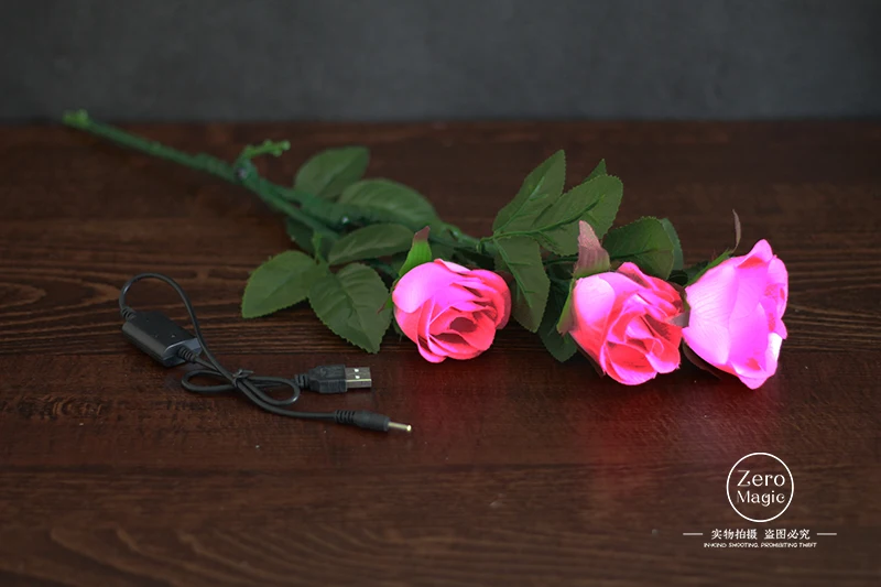Lighting Rose queen(3)(версия зарядки)-Волшебные трюки, Цветочная магия, для бара вечерние свадебные комедии
