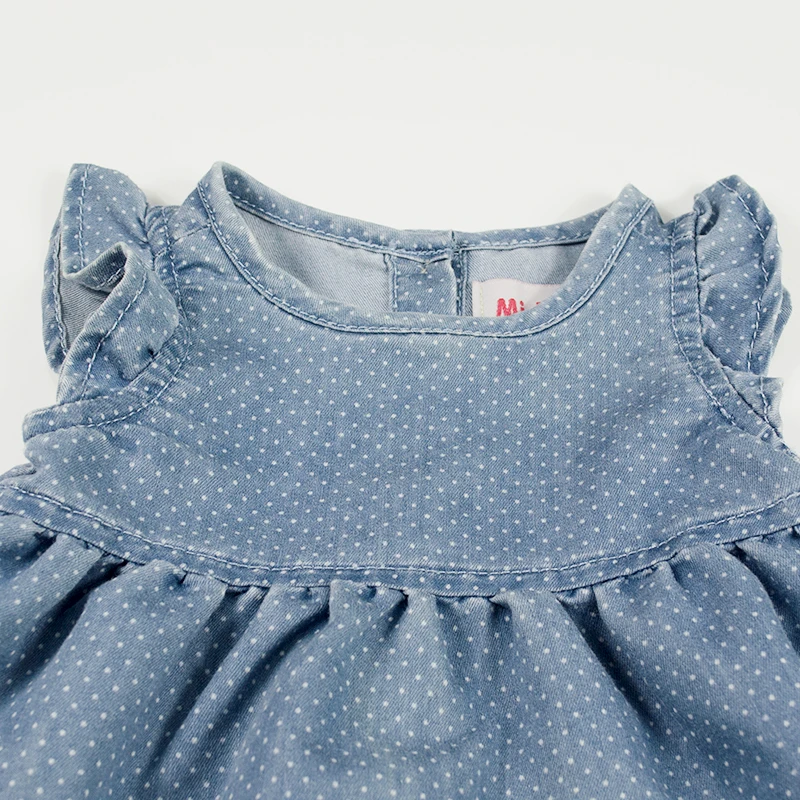 Джинсы для маленьких девочек платье новорожденных bebe детское летнее в горошек с