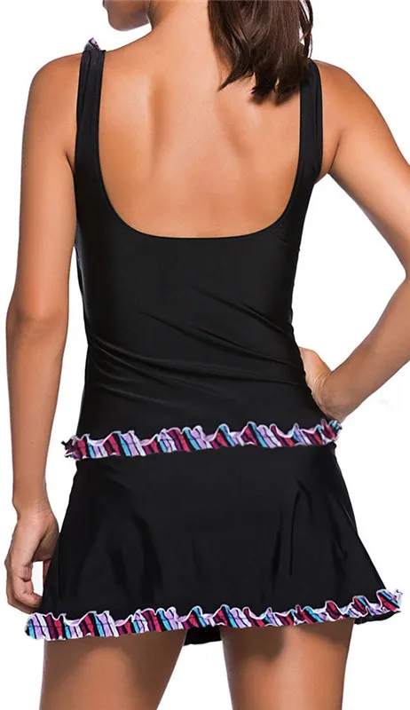 TONY женский купальник из двух частей Цветочный Танкини с рюшами размера плюс