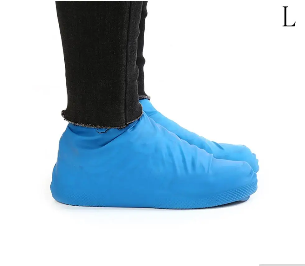 1 пара многоразовые латексные водонепроницаемая обувь охватывает Нескользящие