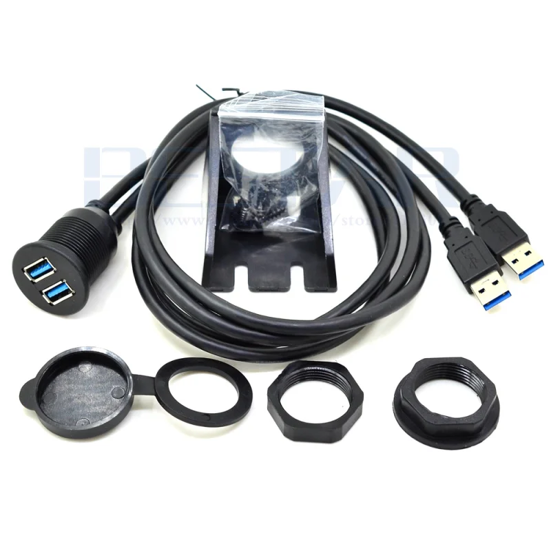 Удлинитель автомобильный с 2 портами и двумя USB-портами 3 0 | Электроника
