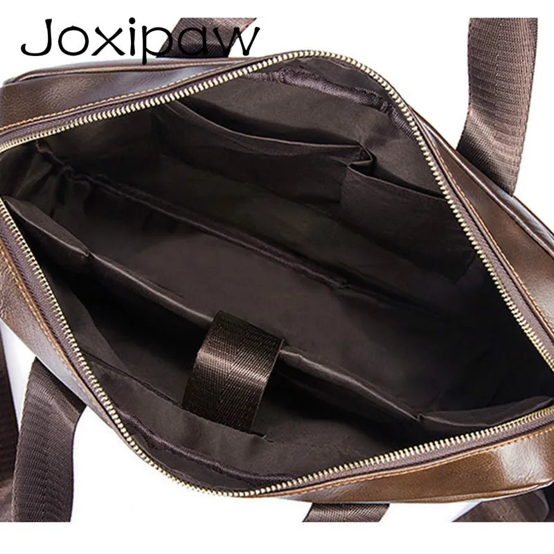 

2018 Time-limited Brand Business Men Briefcases 100% Genuine Leather Handbags Cow Large Messenger Bags Laptop With Handle