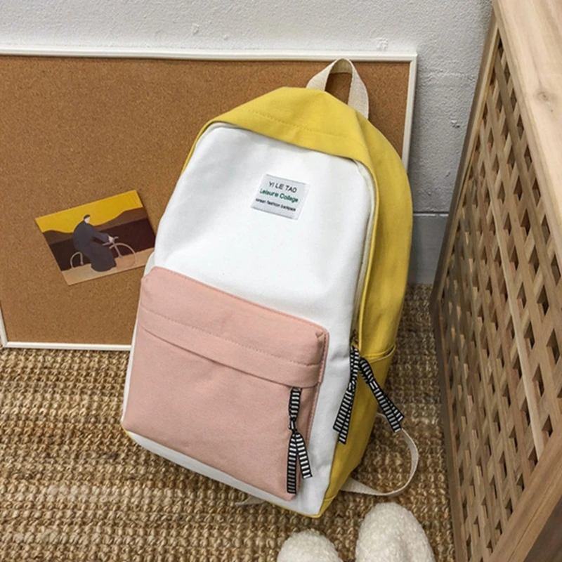 2019 Модные женские рюкзаки подходящие по цвету большие школьные сумки для девочек