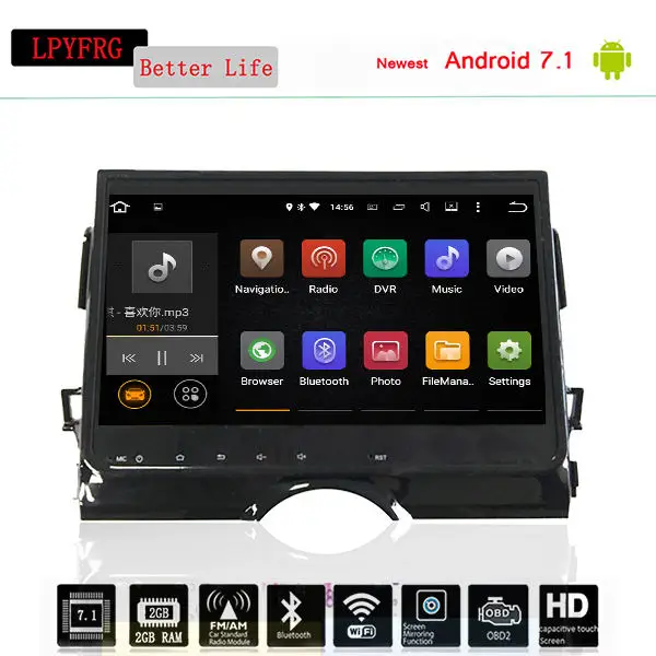 Для Toyota Rezi Mark 2011-2017 10 1 дюймов Все сенсорные кнопки android 0 Восьмиядерный 4G 64G без DVD