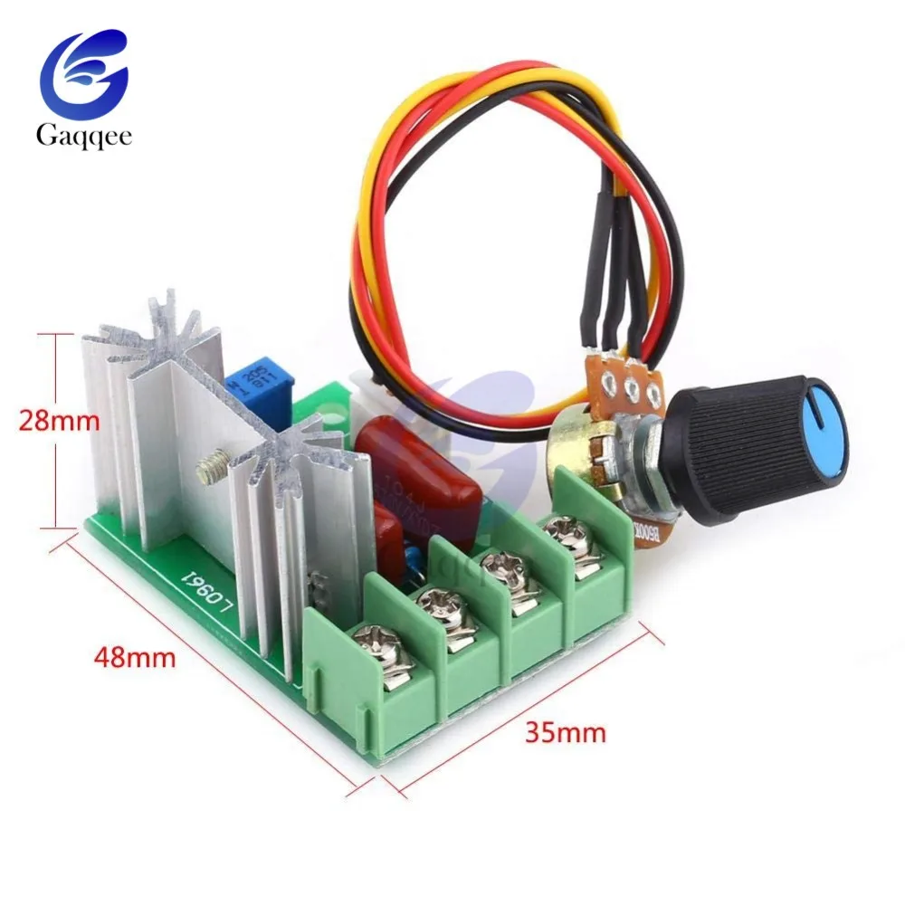 Высокомощный регулятор скорости двигателя 50 220 В переменного тока 2000 Вт КТУ