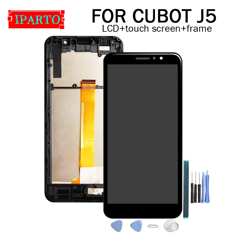 ЖК дисплей 5 дюйма CUBOT J5 + дигитайзер сенсорного экрана рамка в сборе 100%