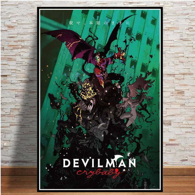 BO xianru510-07 Картина на холсте для украшения дома, настенная живопись devilman crybaby, японское аниме, скандинавские картины, модульный плакат, прикроватный фон - Цвет: BO xianru510-07