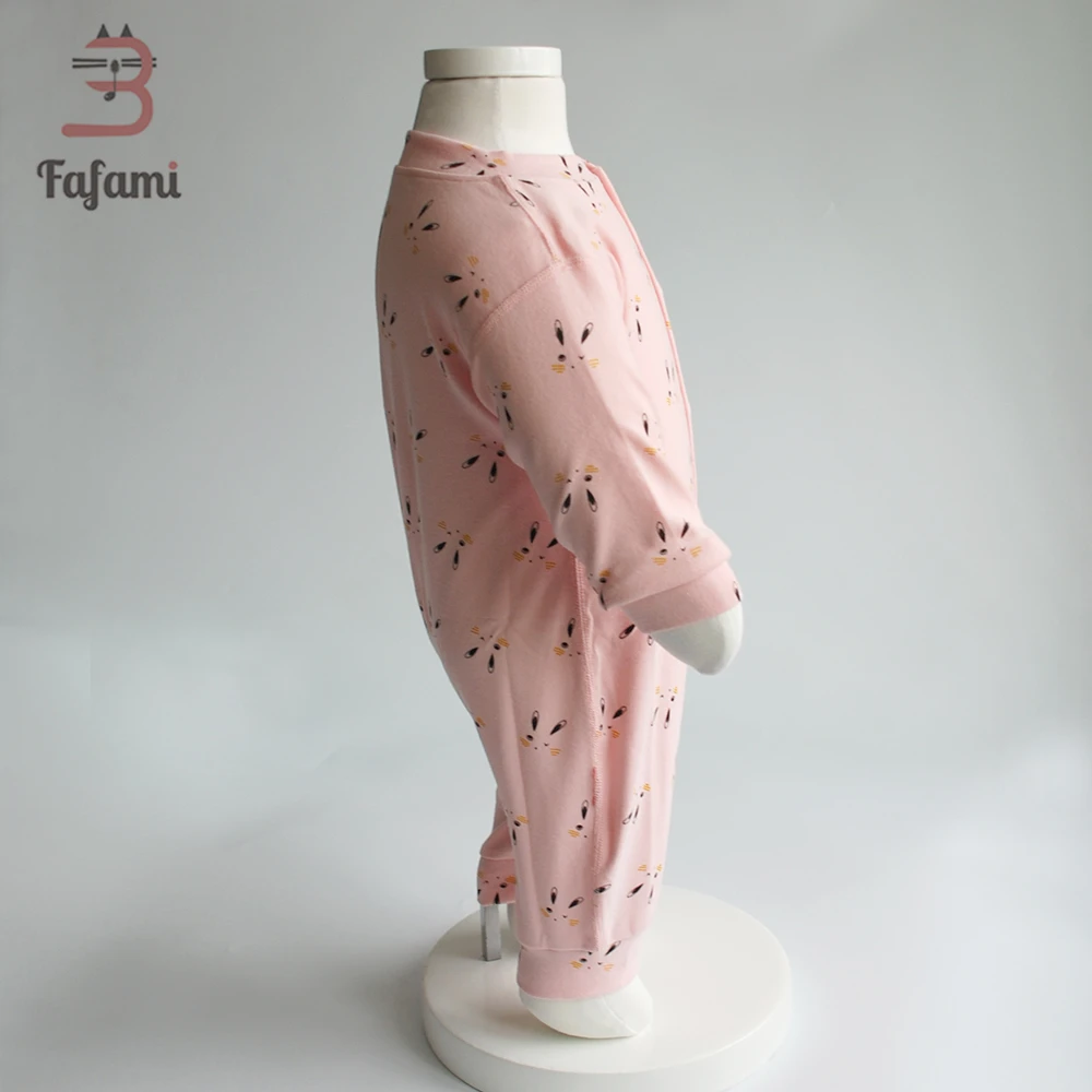 Одежда для новорожденных девочек Однобортный хлопок малышей милый кролик