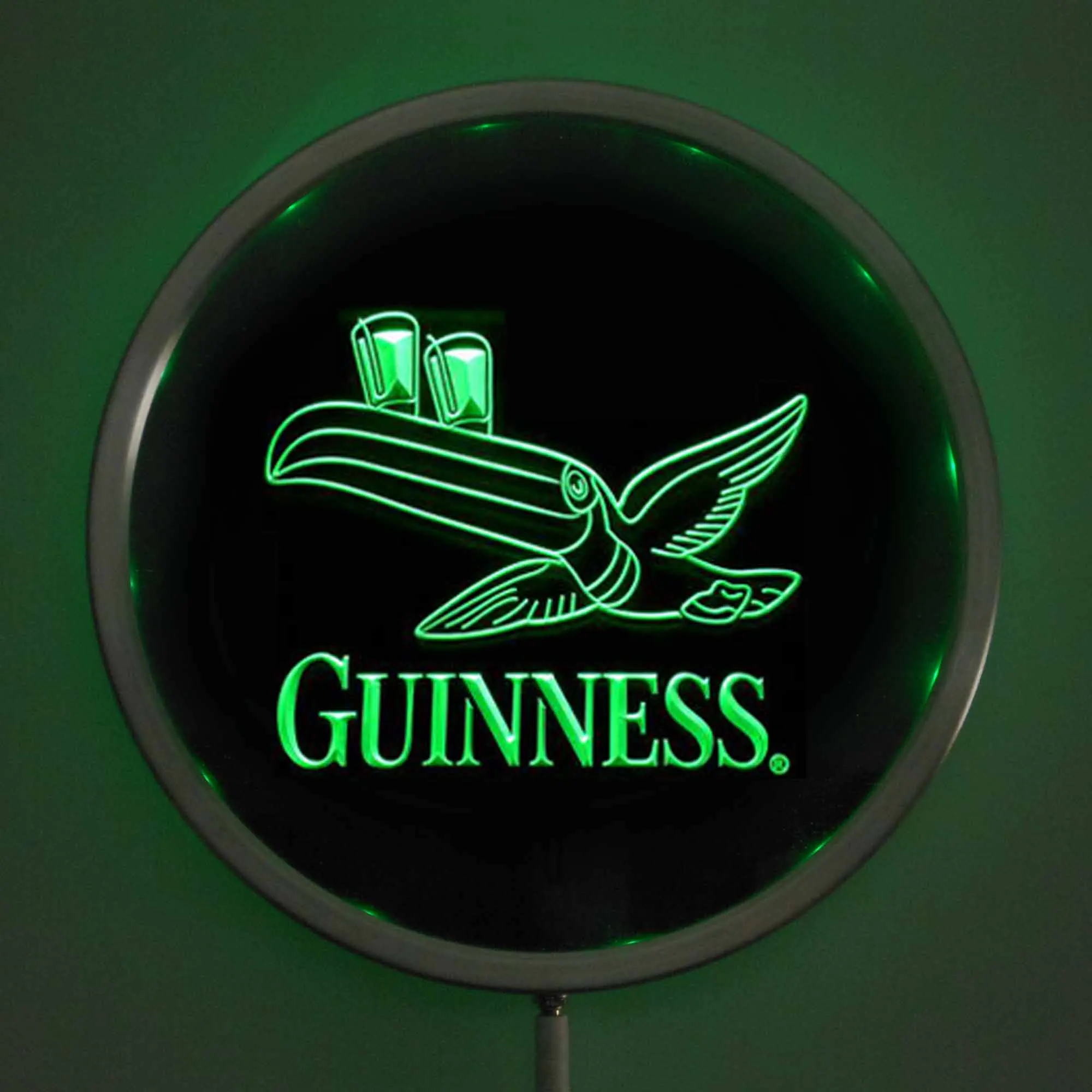 Rs 0012 Guinness Toucan Beer светодиодный Неоновые Круглые знаки 25 см/10 дюймов Бар знак с RGB