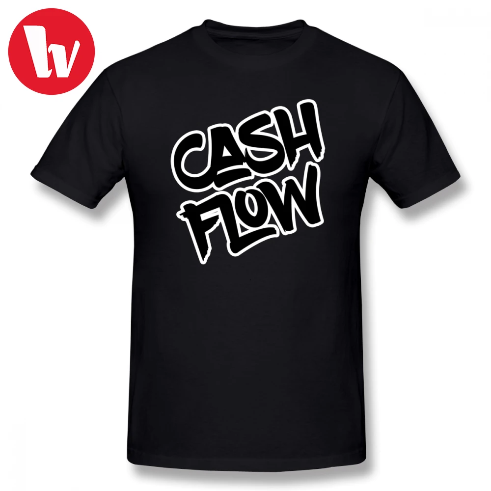 Футболка с надписью Cash Flow Music футболка короткими рукавами футболки из 100 хлопка