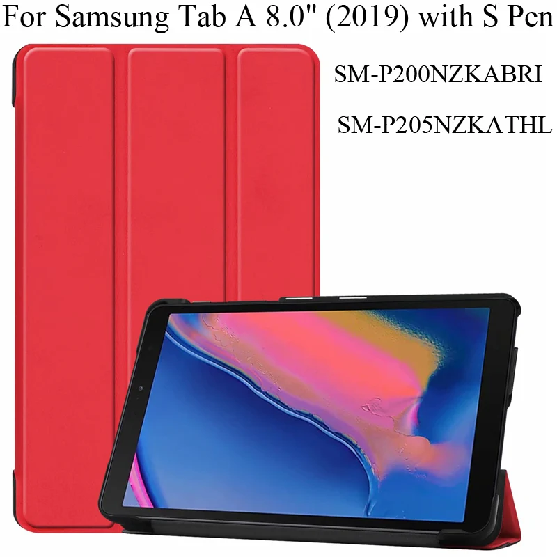 Деловой чехол для 2019 Samsung Galaxy Tab A 8 0 с S Pen (2019) Обложка TabA &quotP200 P205 тонкий милый