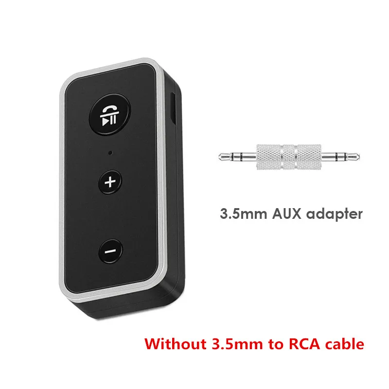 NO RCA Cable VIKEFON Bluetooth 5,0 аудио приемник стерео музыкальный беспроводной приемник Aux 3,5 мм разъем Bluetooth адаптер громкой связи для динамика автомобиля - Цвет: NO RCA Cable