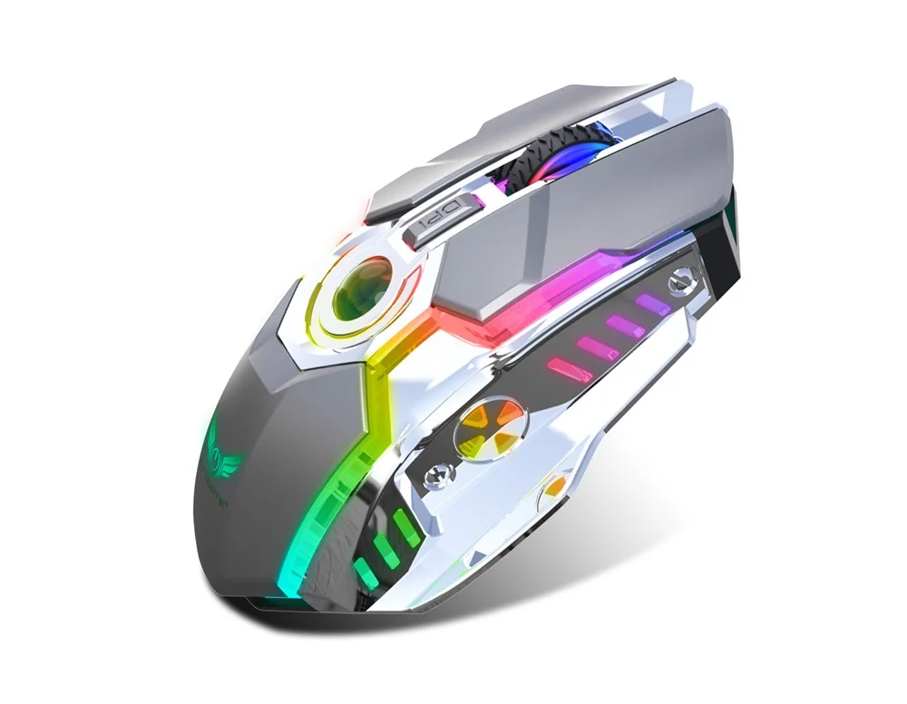 Zerodate T30 перезаряжаемая 2,4 ГГц Беспроводная мышь эргономичная RGB подсветка ноутбук мышь для ПК
