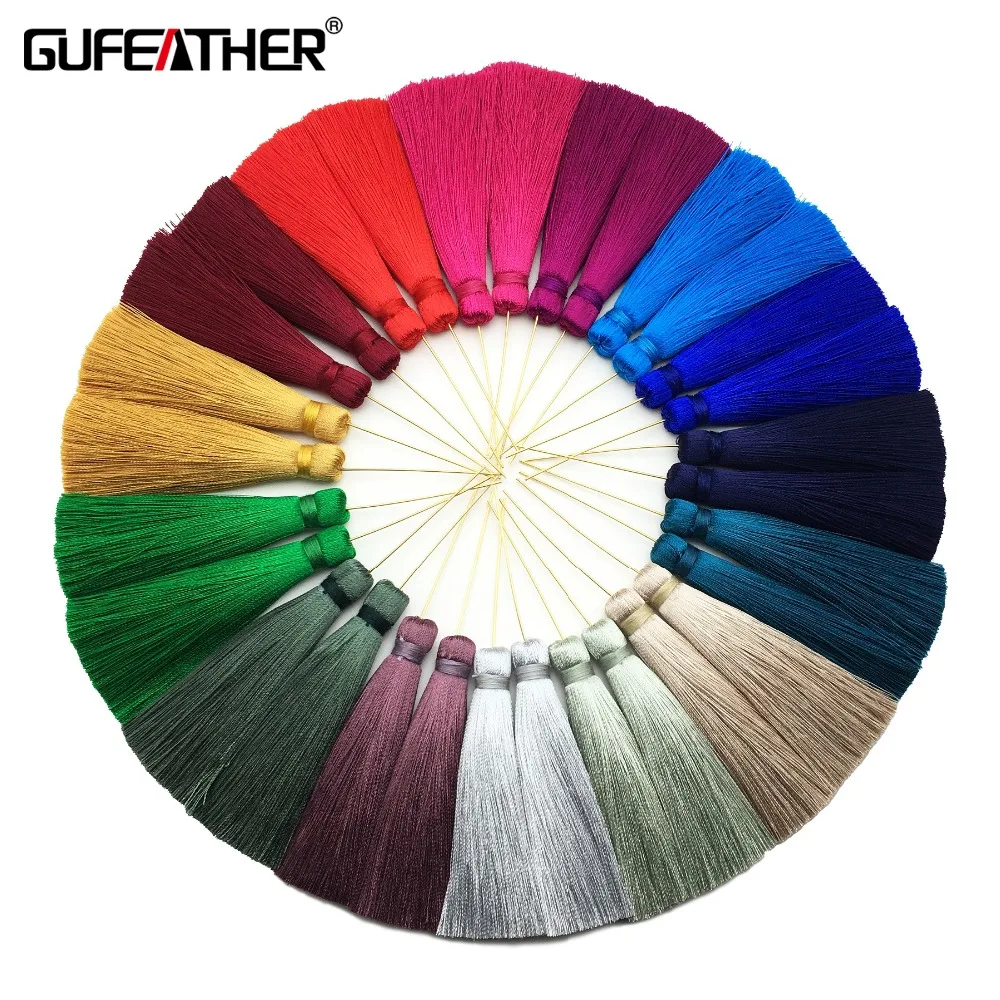 Шелковые кисточки GUFEATHER L185 серьги сделай сам аксессуары для ювелирных изделий