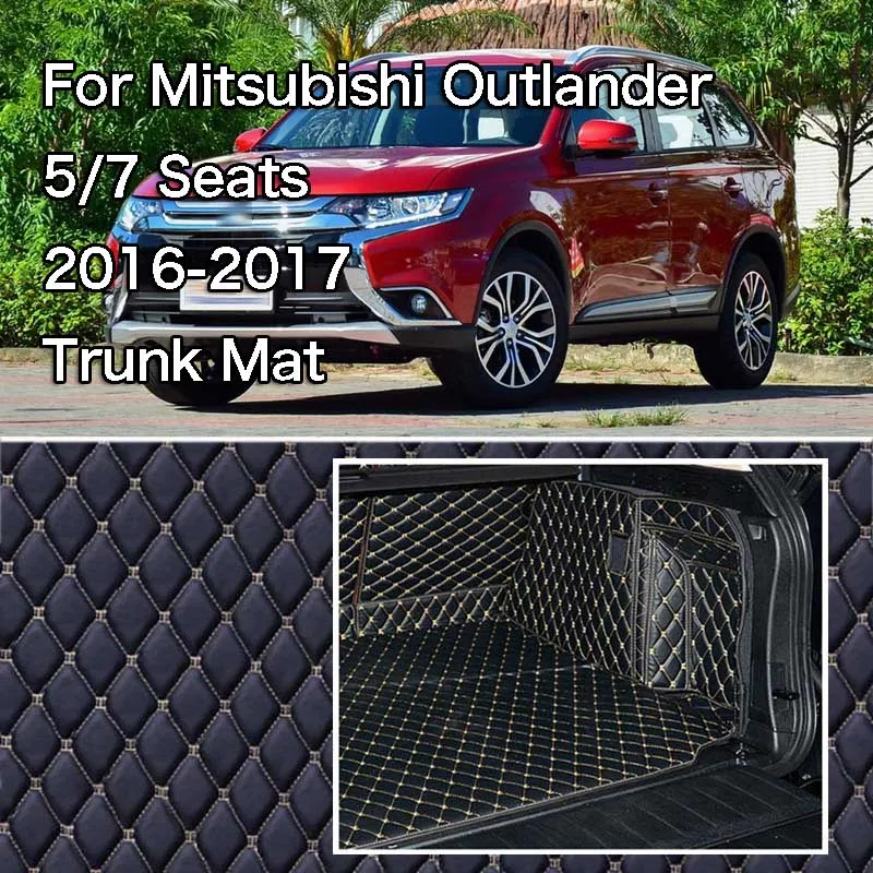 Защитный коврик из искусственной кожи для заднего багажника Mitsubishi Outlander 2016 2017| |