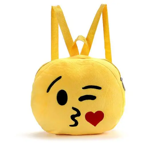 Круглый выражение Рюкзак Плюшевые Куклы Детский сад милый рюкзак|plush backpack|backpack