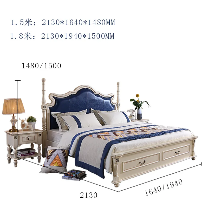 2019 простая европесветильник Роскошная стильная кровать из натуральной кожи