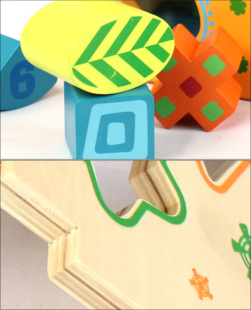 Деревянные игрушки образовательная геометрическая форма соответствия коробка