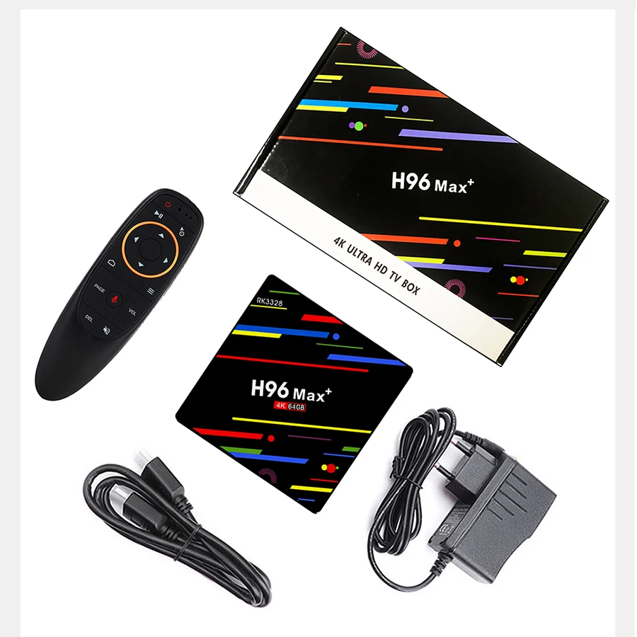 Новый Android 8 1 ТВ приставка H96 MAX Plus 4 ГБ 32 64 Гб RK3328 четырехъядерный 2 4G/5G USB 3 0 Смарт