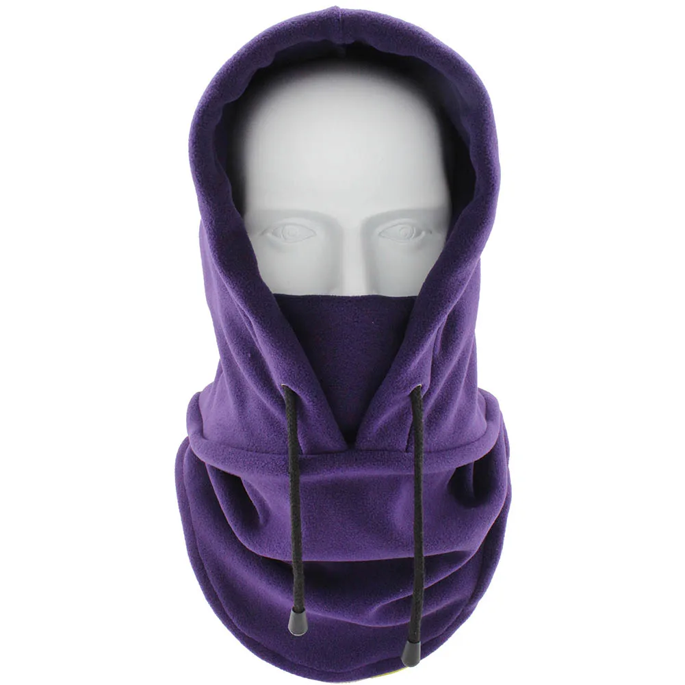 Ninja маска для лица Снег ветрозащитный зимний лыжный капюшон с завязкой крышка шляпы Спорт XRQ88 - Цвет: Фиолетовый