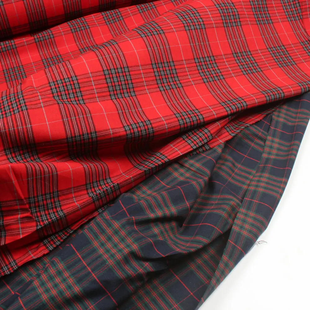 Хлопковая ткань высокого качества 140 см x 50 см, мягкая ткань, клетчатая рубашка, ткань для рукоделия, шитья