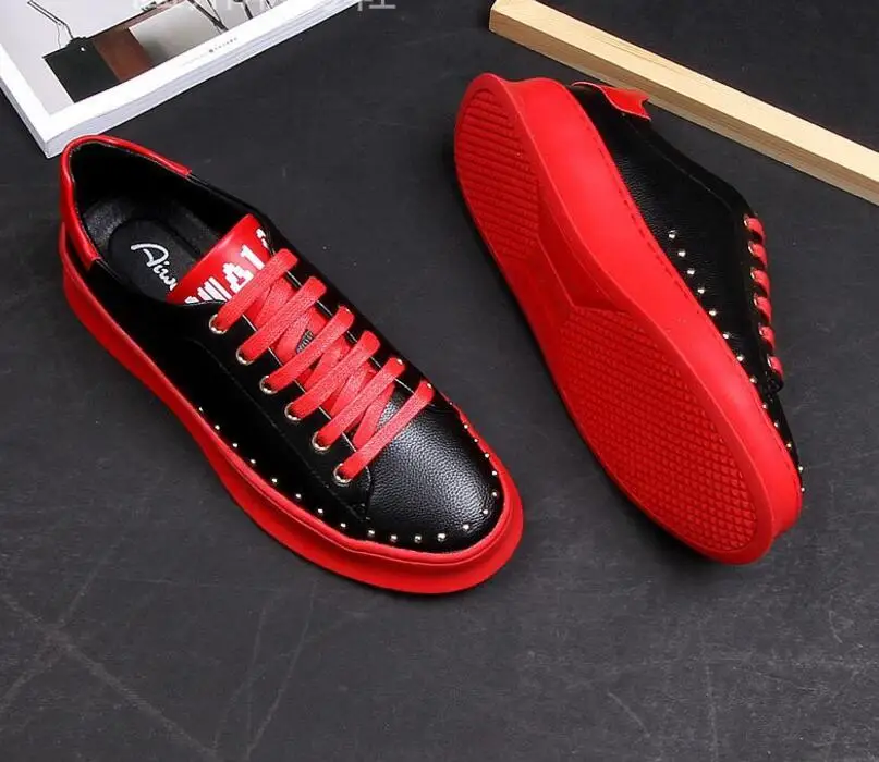 Harga Sepatu Pergelangan Kaki Fashion Pria Sepatu Bot Pergelangan Kaki Atas Paku Keling Musim Semi Musim Gugur Sneakers Pria Sepatu Kasual Jalanan