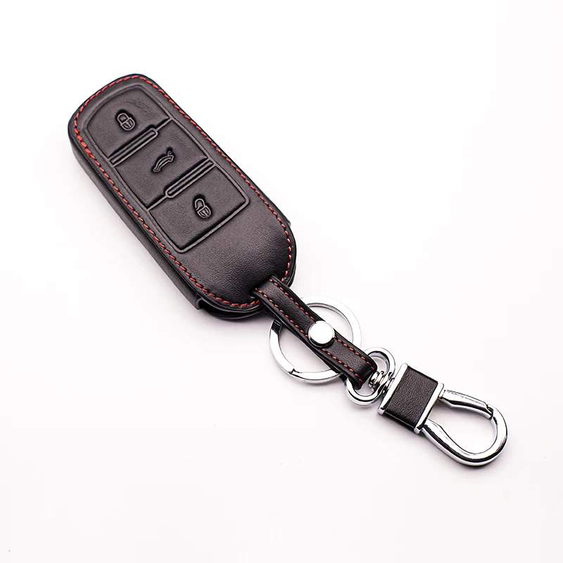 Кожаный чехол для автомобильных ключей с 3 кнопками Volkswagen VW Passat CC B6 B7 B7L R36 Maogotan B5