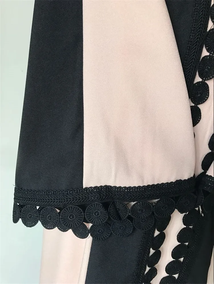 

Muslim Eid Open Abaya Hijab Dress Lace Cardigan Long Robe Kimono Jubah Ramadan Arabic Djellaba Turkish Islamic Prayer Clothing