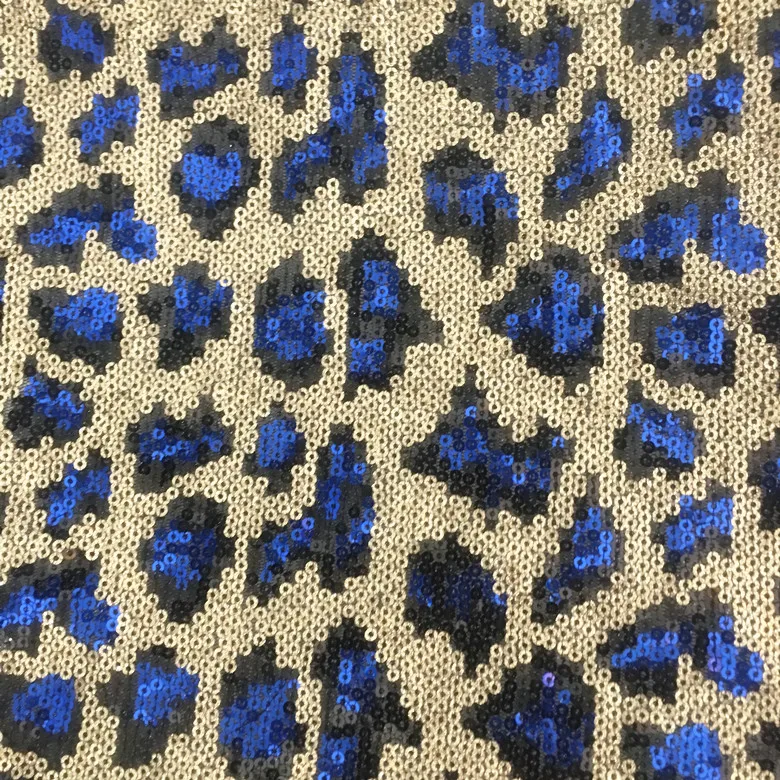 Leopard sequin fabric embroidered dress sequin cloth,sewing materials,125cm*50cm/pcs