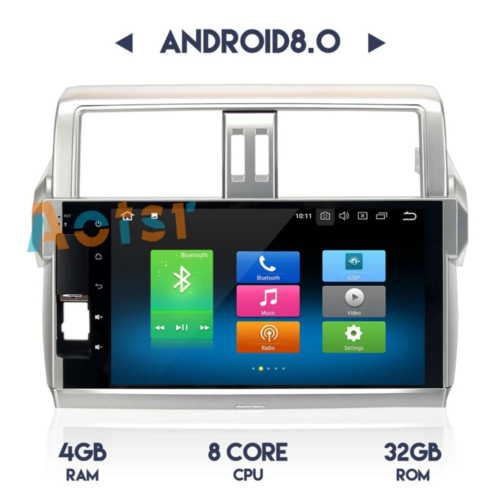 Автомобильный DVD плеер 9 &quotAndroid 8 0 GPS для Toyota Prado 150 2014 2015 с 4G 32G Octa Core стерео