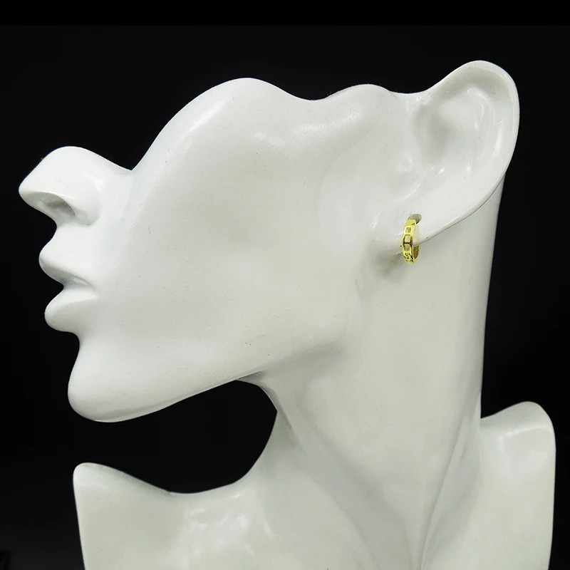 Полые серьги-кольца (11x2 мм) светло-золотой цвет без камня Forever классический стиль