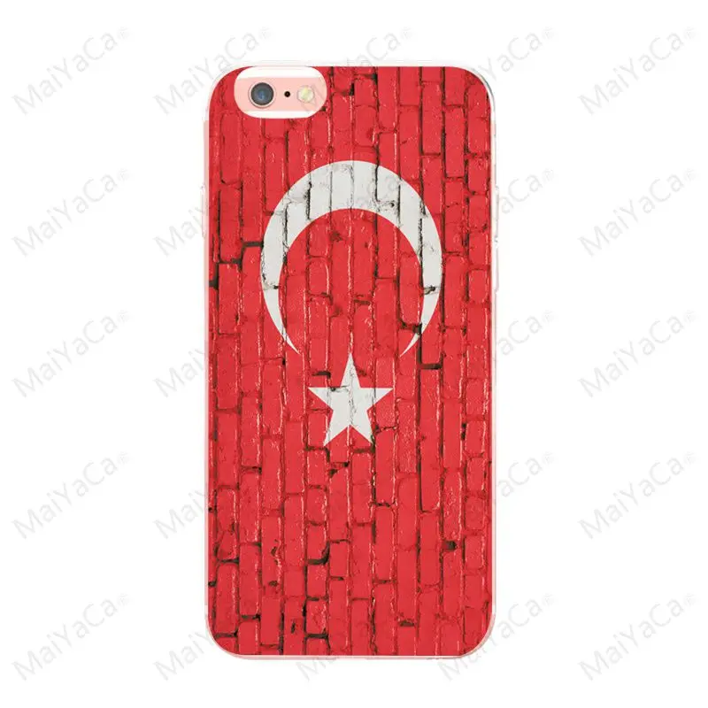 MaiYaCa Турция флаг чехол для iphone 7 7 plus X XS XR XSMax для iphone 5 5S SE 8 8 плюс 6 плюс Coque основа Чехол для телефона