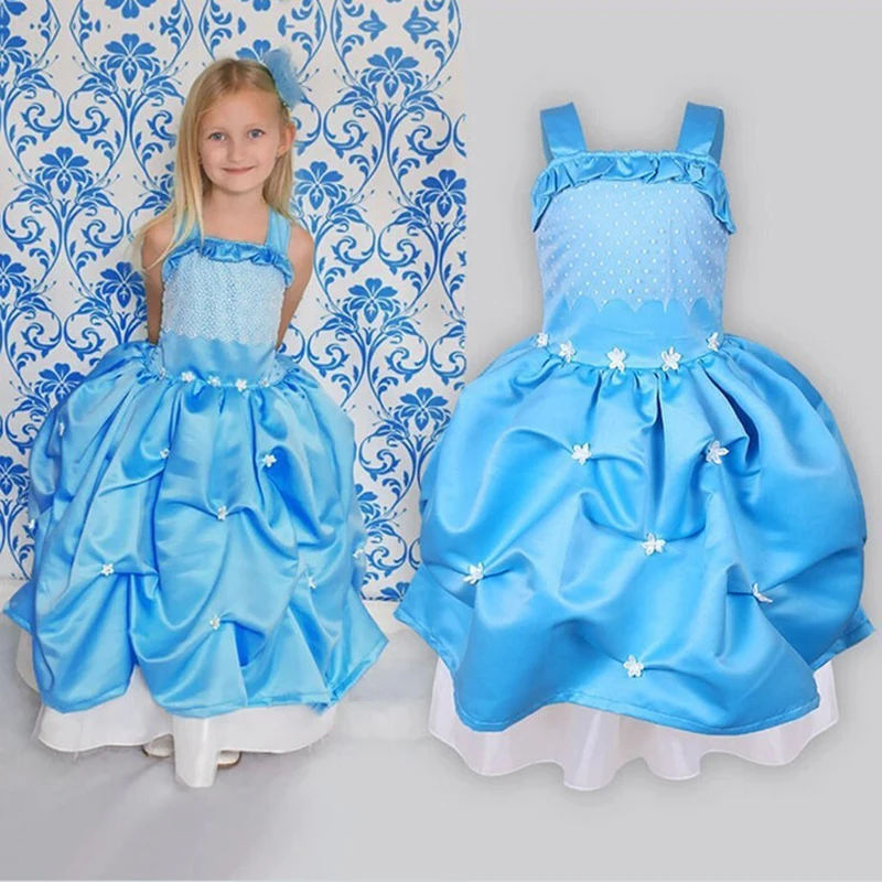 Bear Leader Girls Dress 2020 New Fashion Girl Princess Dresses Sleeveless Ball Gown White Flower Decoration Clothing For 4-6Y | Детская