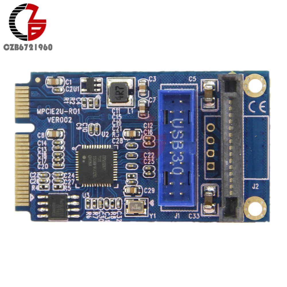 Mini PCI-E to USB Adapter PCIE 19Pin SATA Dual USB3.0 Expansion Card | Обустройство дома