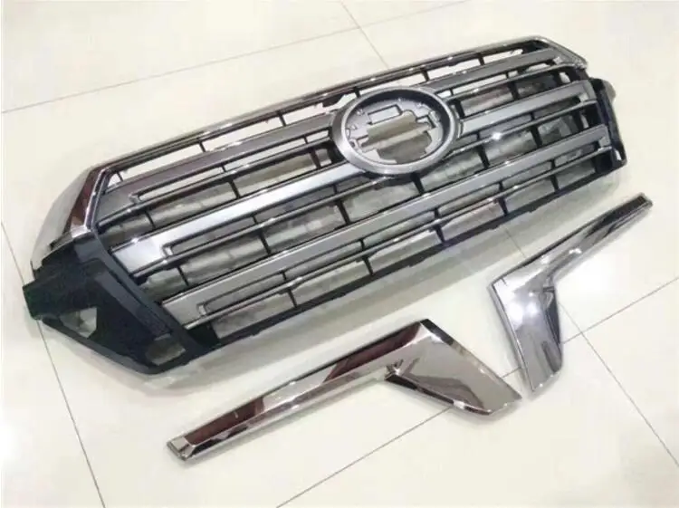 Jioyng ABS Chrome автомобилей сетки переднего бампера Решетка грили для 16 17 Toyota Land Cruiser
