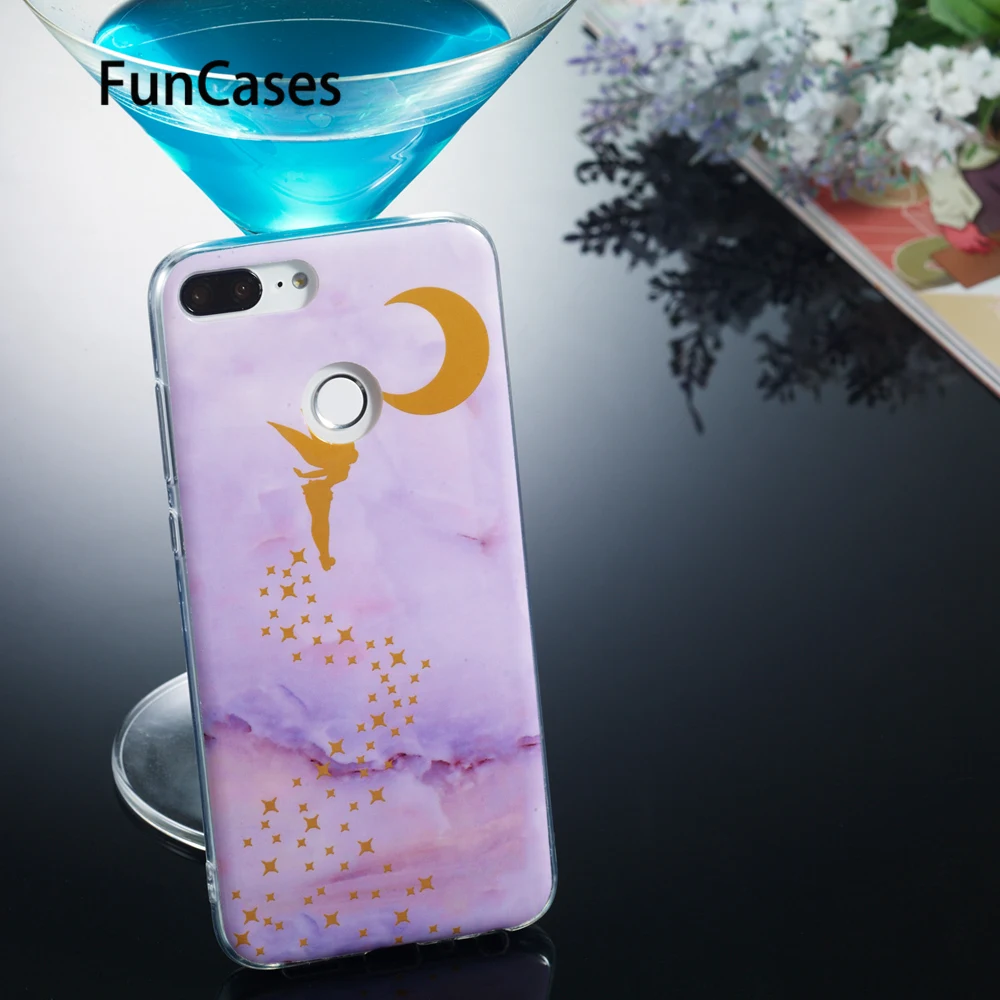Геометрические Мягкие силиконовые чехлы для телефонов hoesje huawei Honor 9 Lite крутые