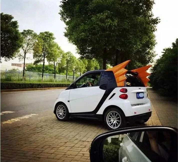 1 пара праймер задний багажник спойлер AERO крыло спойлер для Smart Fortwo 2008 2009 2010 2011 2012 2013 от EMS
