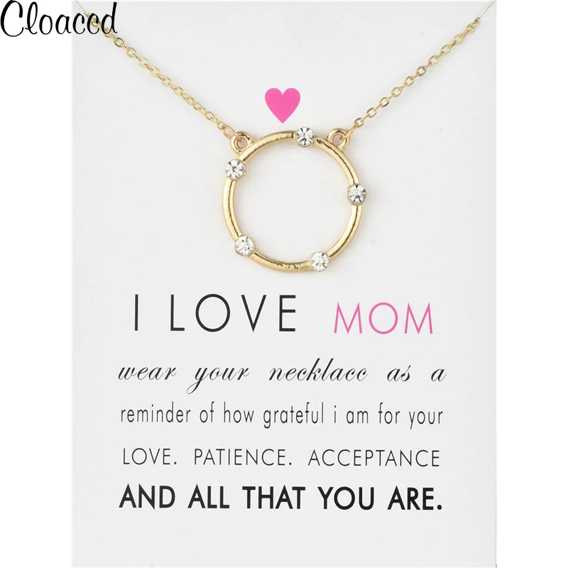 Женское ожерелье с подвеской I Love Mom|Ожерелья подвеской| |