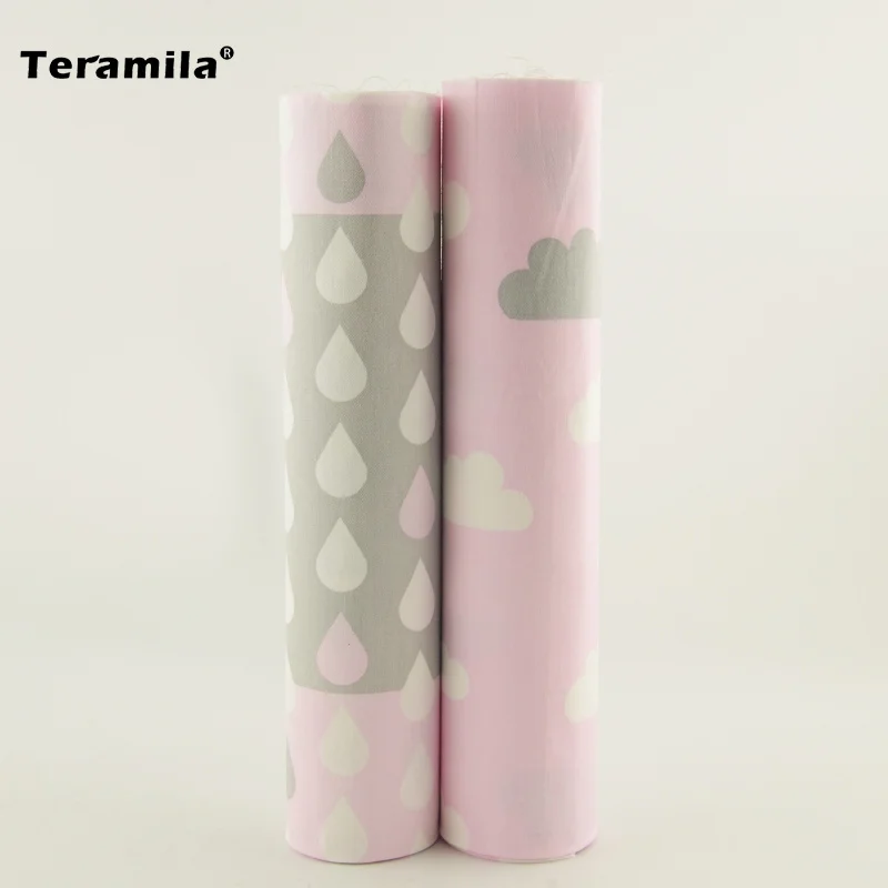 Хлопок teramila Ткань 2 шт 50*160 см розовый дождевик дизайн текстиль Подушка пошив