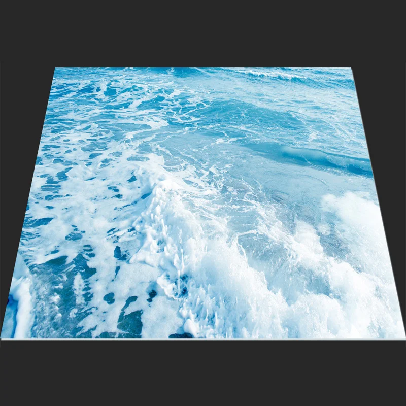 Пользовательские 3D Настенные обои для пола морская вода волны фотообои
