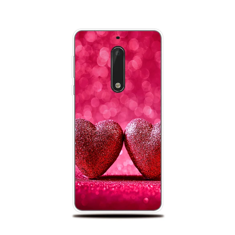 Силиконовый чехол для Nokia 1 2 3 5 6 7 8 X5 X6 X7 в форме сердца с узором Plus телефона |